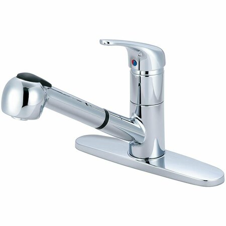 ELITE Single Handle Pull-Out Kitchen Faucet - Brushed Nickel K-5030-BN